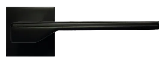 PIERRES, ручка дверная на квадратной накладке MH-49-S6 BL, цвет - черный
