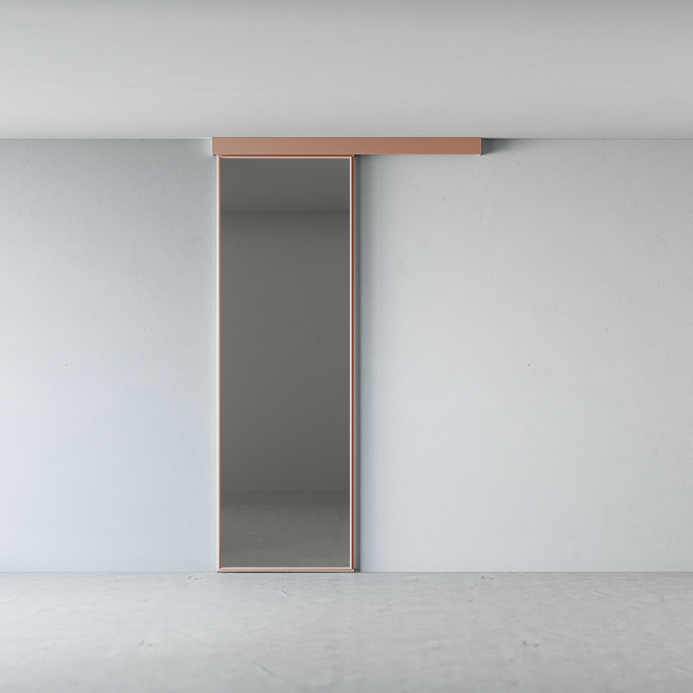 Межкомнатная перегородка 1000 lines цельностеклянная, медь - 198899