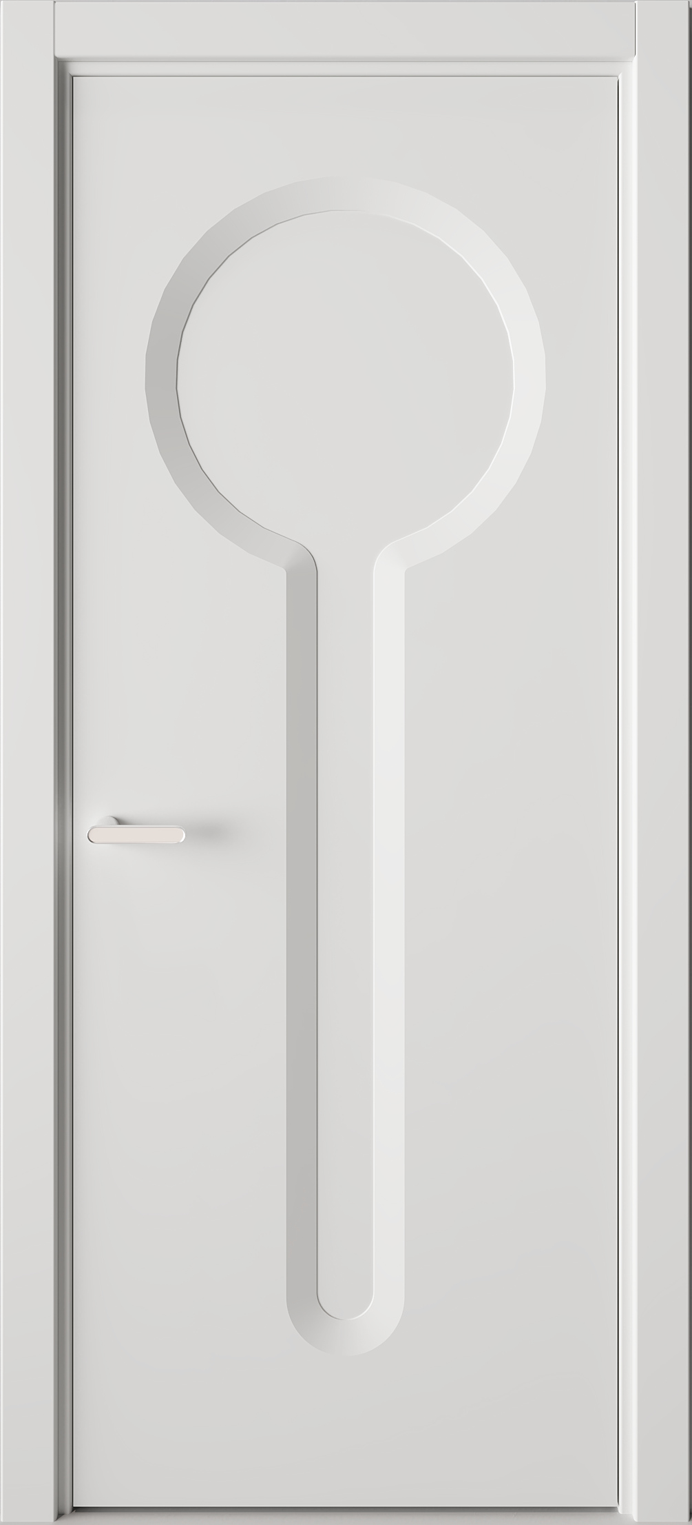 Межкомнатная дверь Солярис 78.175:КВ5 белый матовый