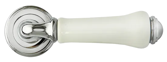 UMBERTO, ручка дверная MH-41-CLASSIC PC/W, цвет- хром/белый