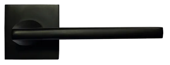 KAFFEE, ручка дверная на квадратной накладке MH-50-S6 BL, цвет - черный