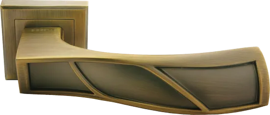 КРЫЛЬЯ, ручка дверная MH-33 COF-S, на квадратной накладке, цвет - кофе