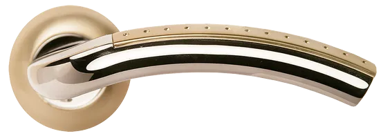 ПАЛАЦЦО, ручка дверная MH-02P SN/CP, цвет бел. никель/хром с перфорацией