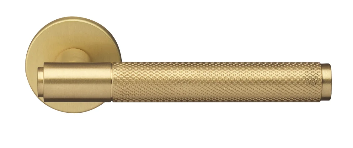 BRIDGE R6 OSA, ручка дверная с усиленной розеткой, цвет - матовое золото