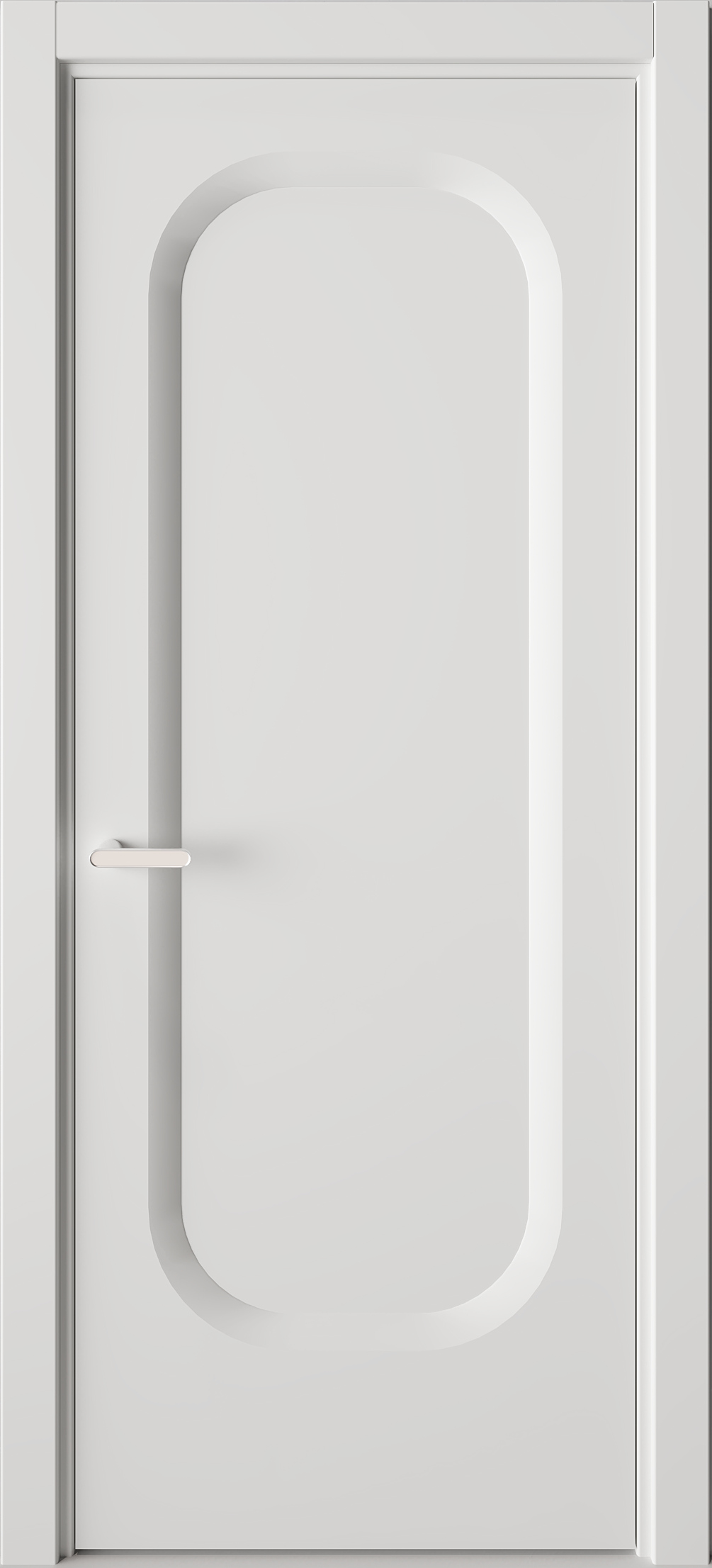 Межкомнатная дверь Солярис 78.175:КВ6 белый матовый