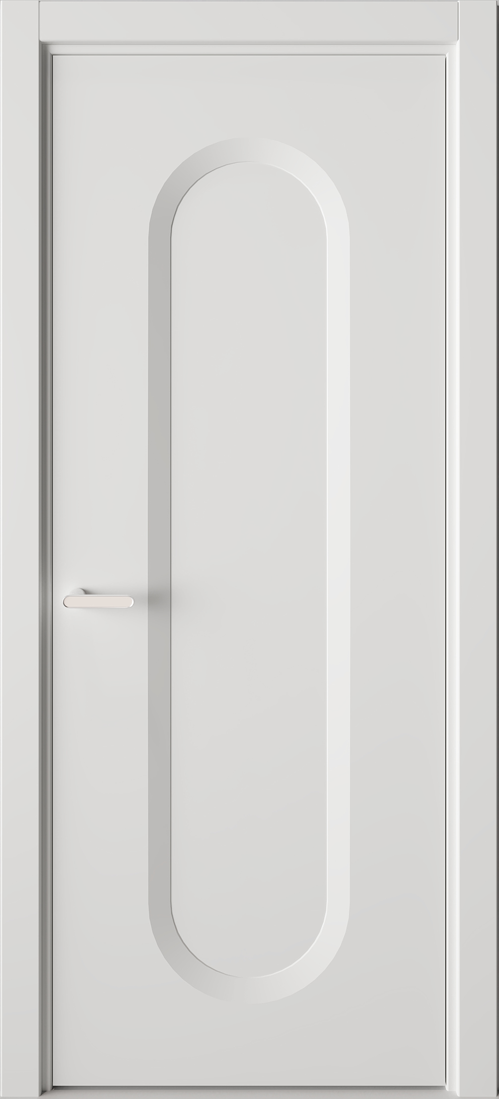 Межкомнатная дверь Солярис 78.175:КВ1 белый матовый