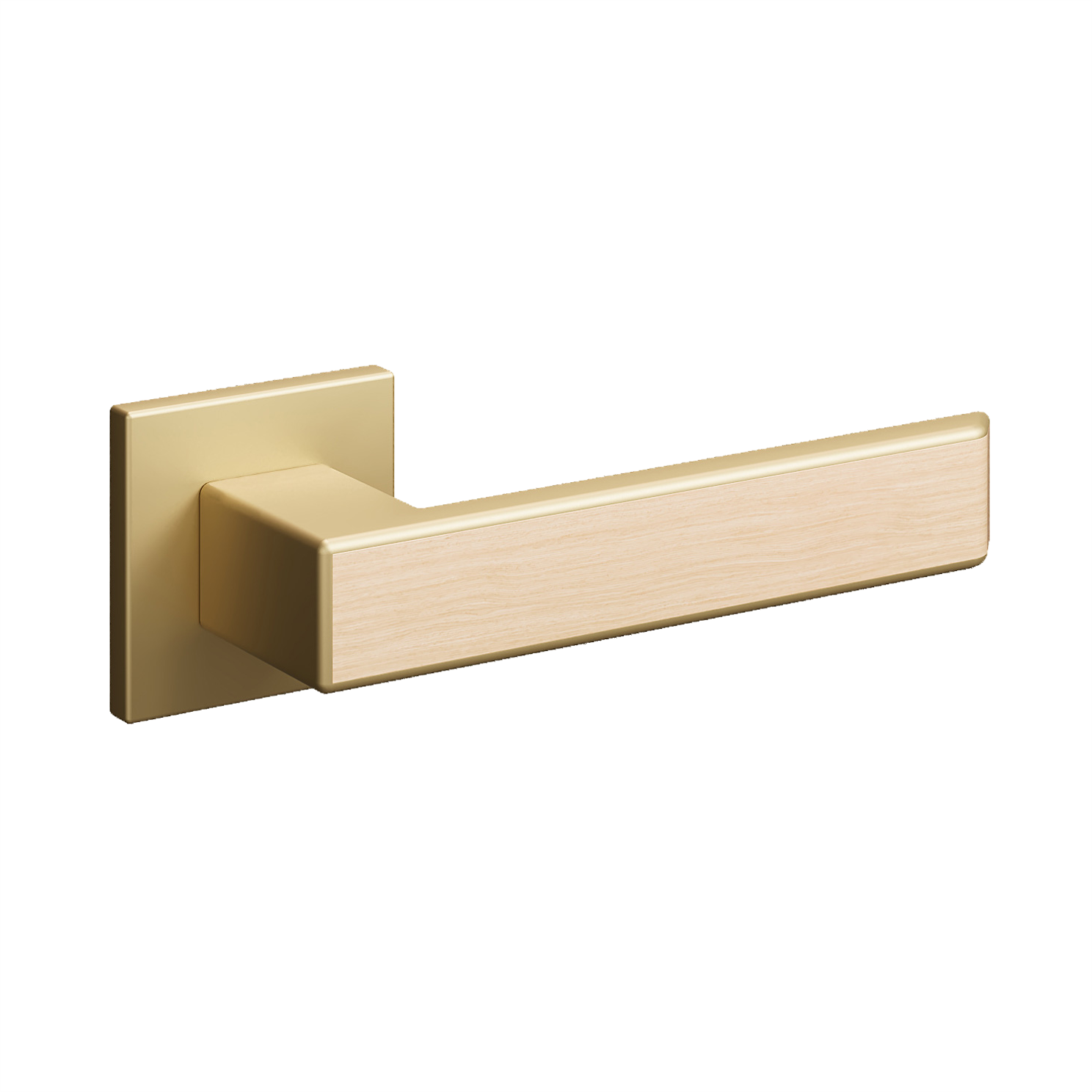 Межкомнатная ручка Best 2.0 со вставкой, латунь матовая - 44176