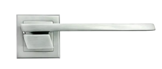 GVI, ручка дверная MH-29 SC/CP-S, на квадратной накладке, цвет - мат.хром/хром