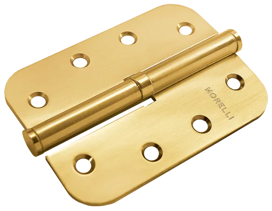MSD-C 100X70X2.5 SG R, петля стальная скругленная правая без коронки, цвет - мат.золото