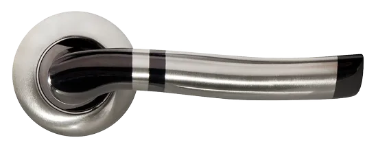 ФОНТАН, ручка дверная MH-04 SN/BN, цвет - бел. никель/черн. никель
