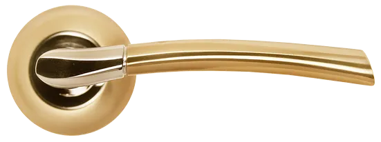 ПИЗА, ручка дверная MH-06 SG/GP, цвет - мат.золото/золото