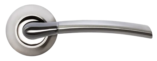 ПИЗА, ручка дверная MH-06 SN/BN, цвет - бел. никель/черн. никель